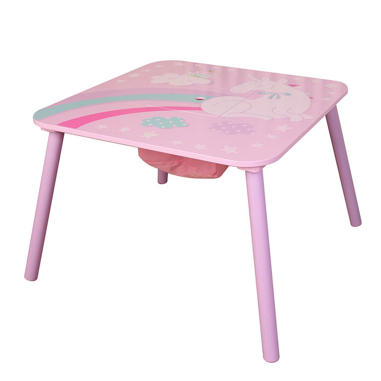 Table Carrée Licorne Avec 2 Chaises