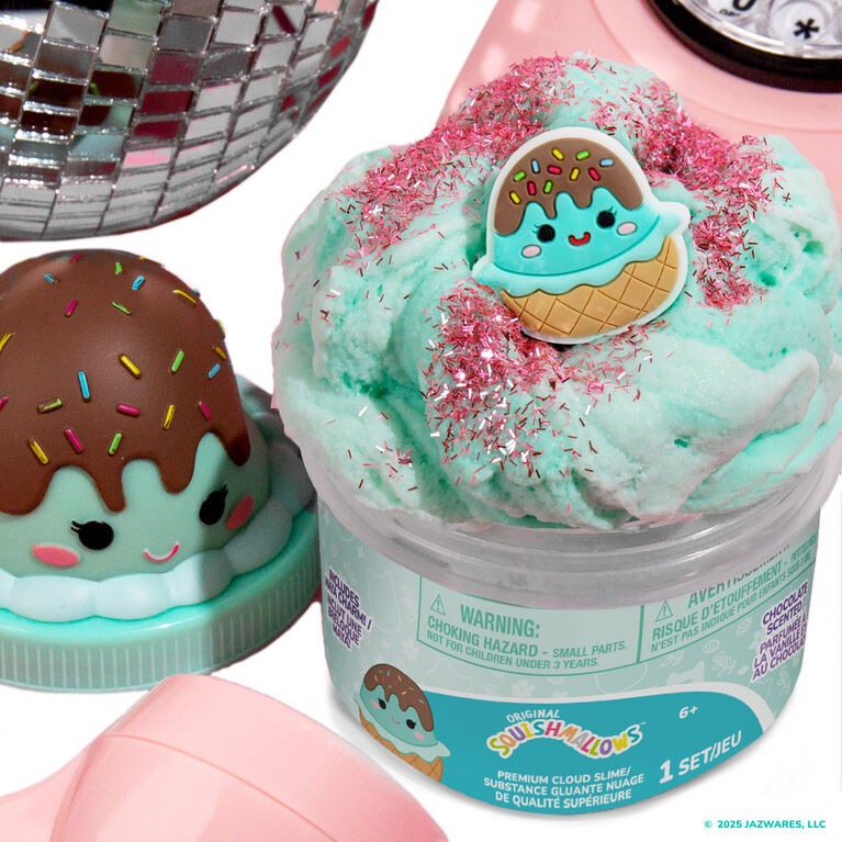 Original Squishmallows Maya the Ice Cream Premium Cloud Slime, Chocolate Scented