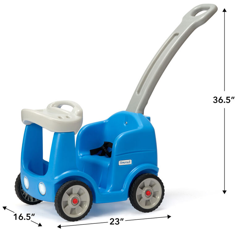 Simplay3 R&S Quiet Ride Push Car Blue