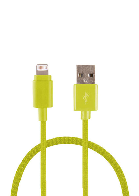 C&acirc;ble Lightning tress&eacute; de 1,5 m&egrave;tre de Vivitar - vert