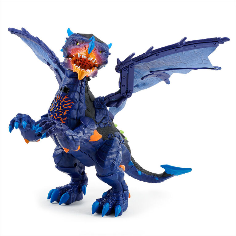 Untamed Legends Dragon - Vulcan (Dark Blue) - Interactive Toy <br>