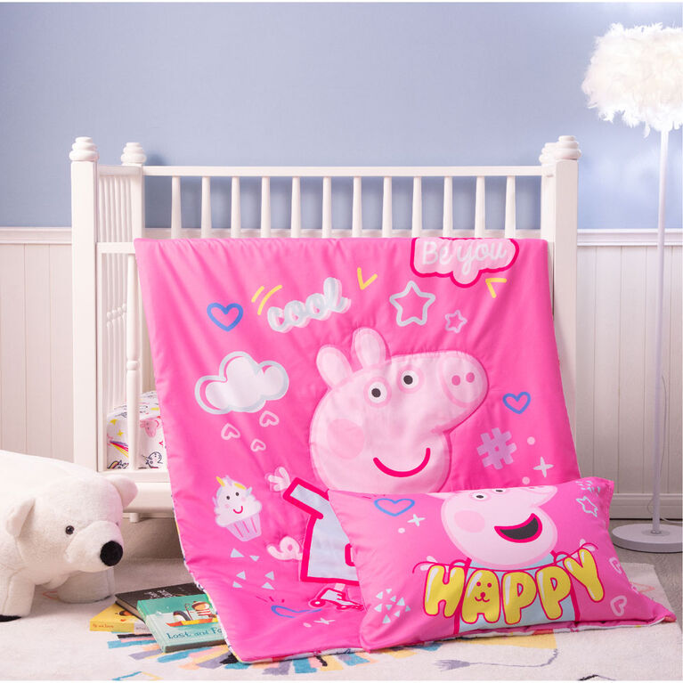 Ensemble literie 3 piÃ¨ces enfant Peppa Pig