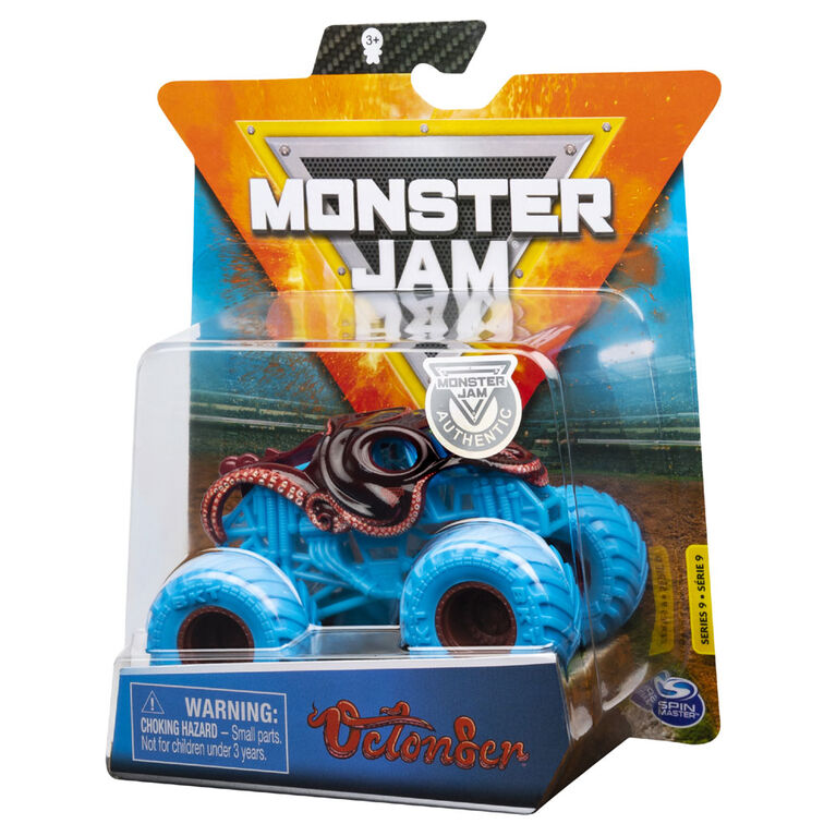 Monster Jam, Monster truck Octon8er officiel, véhicule en métal moulé, série Nitro Neon, échelle 1:64