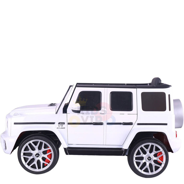 KidsVip 12V Enfants et Tout-Petits Mercedes G63 Edition Voiture Eléctrique avec Commande à Distance - Blanc