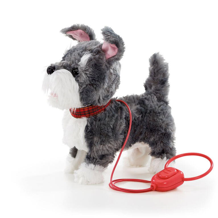 Pitter Patter Pets Walk Along Puppy Grey and White Scottie R