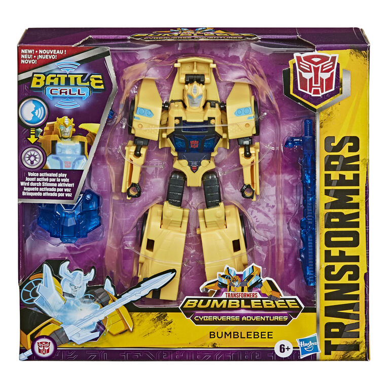 Transformers Bumblebee Cyberverse Adventures, Bumblebee Battle Call, classe Soldat, Energon Power activé par la voix