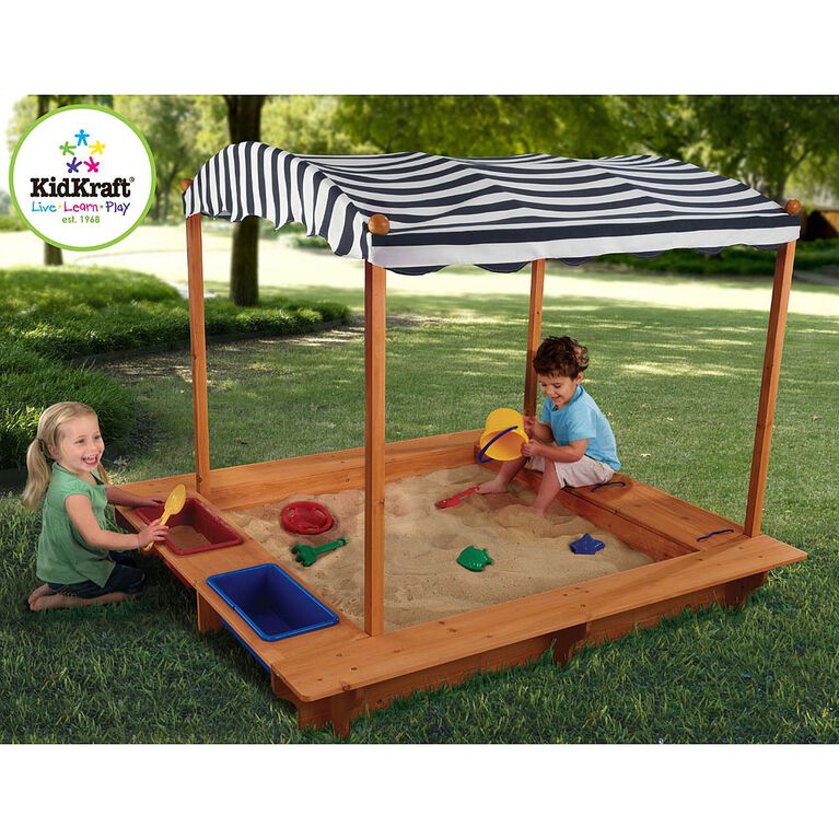 Outdoor Sandbox with Canopy