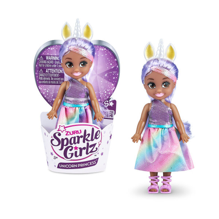 Sparkle Girlz Unicorn Princess Pink Hair & Dress Mini Doll