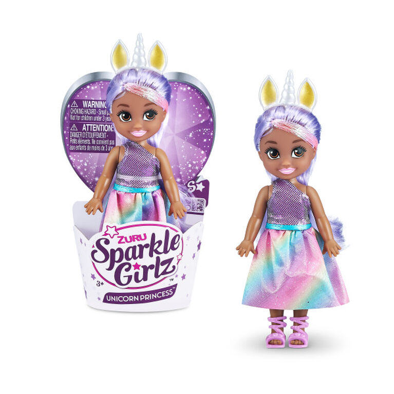 Zuru Sparkle Girlz Dark Skin Princess/Licorne Cupcake Doll (le style peut varier) - Notre exclusivité