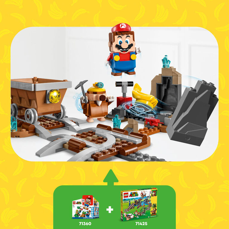 LEGO Super Mario Ensemble d'extension La course en wagon de Diddy Kong 71425 (1 157 pièces)