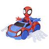 Marvel Spidey et ses Amis Extraordinaires, coffret Arachno-bolide de Spidey, figurine Spidey avec véhicule et accessoire, jouets préscolaires