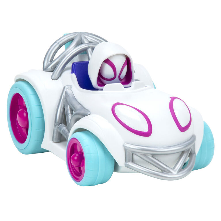 Spidey and Friends Pull Back Vehicle Webbed Wheelies - Ghost Spider