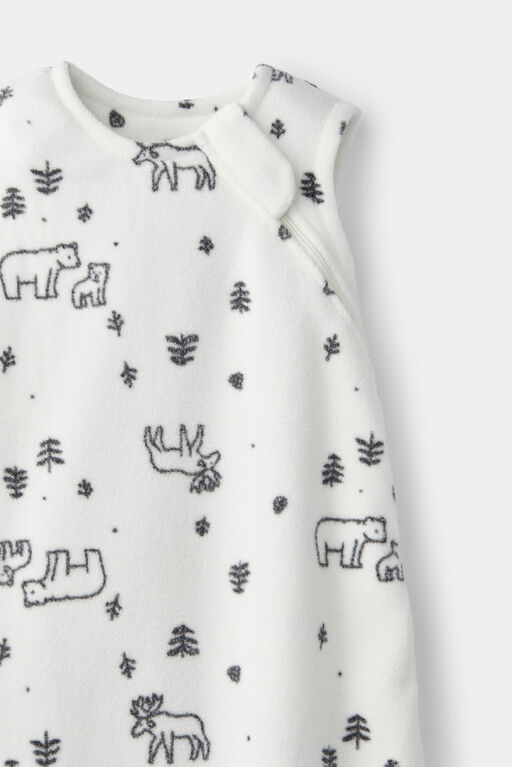 Sac Couchage Polaire Blanc/Vert 12-18M