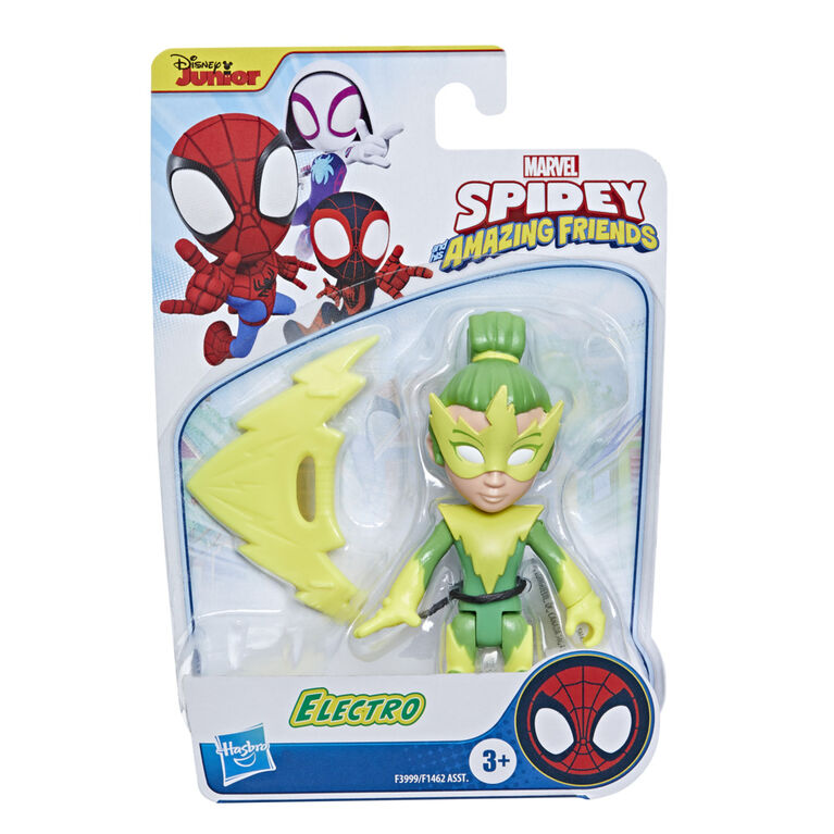 Marvel Spidey and His Amazing Friends Electro Action Figure Toy, Preschool Hero Figure with Accessory