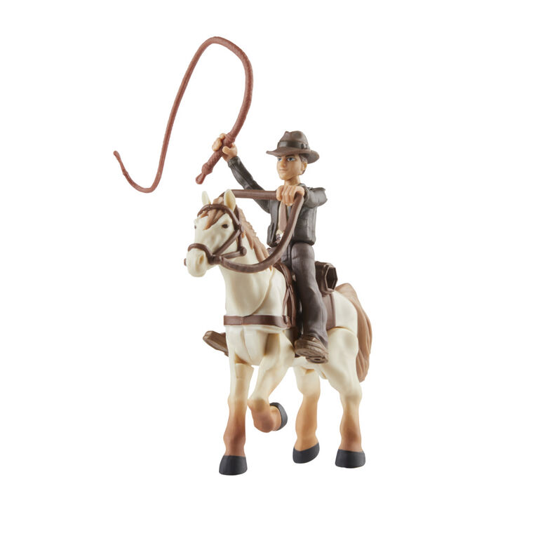 Indiana Jones Worlds of Adventure Indiana Jones with Horse Toy, 2.5 Inch Action Figure, Indiana Jones Toys