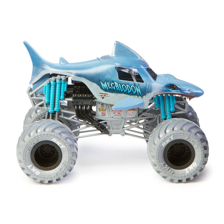 Monster Jam, Official Megalodon Monster Truck, Collector Die-Cast Vehicle, 1:24 Scale