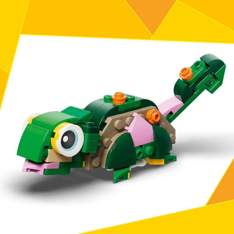 LEGO Creator 3 in 1 Turtle with a Water Lily Flower Building Toy for Girls & Boys, Ages 7+ - 31377