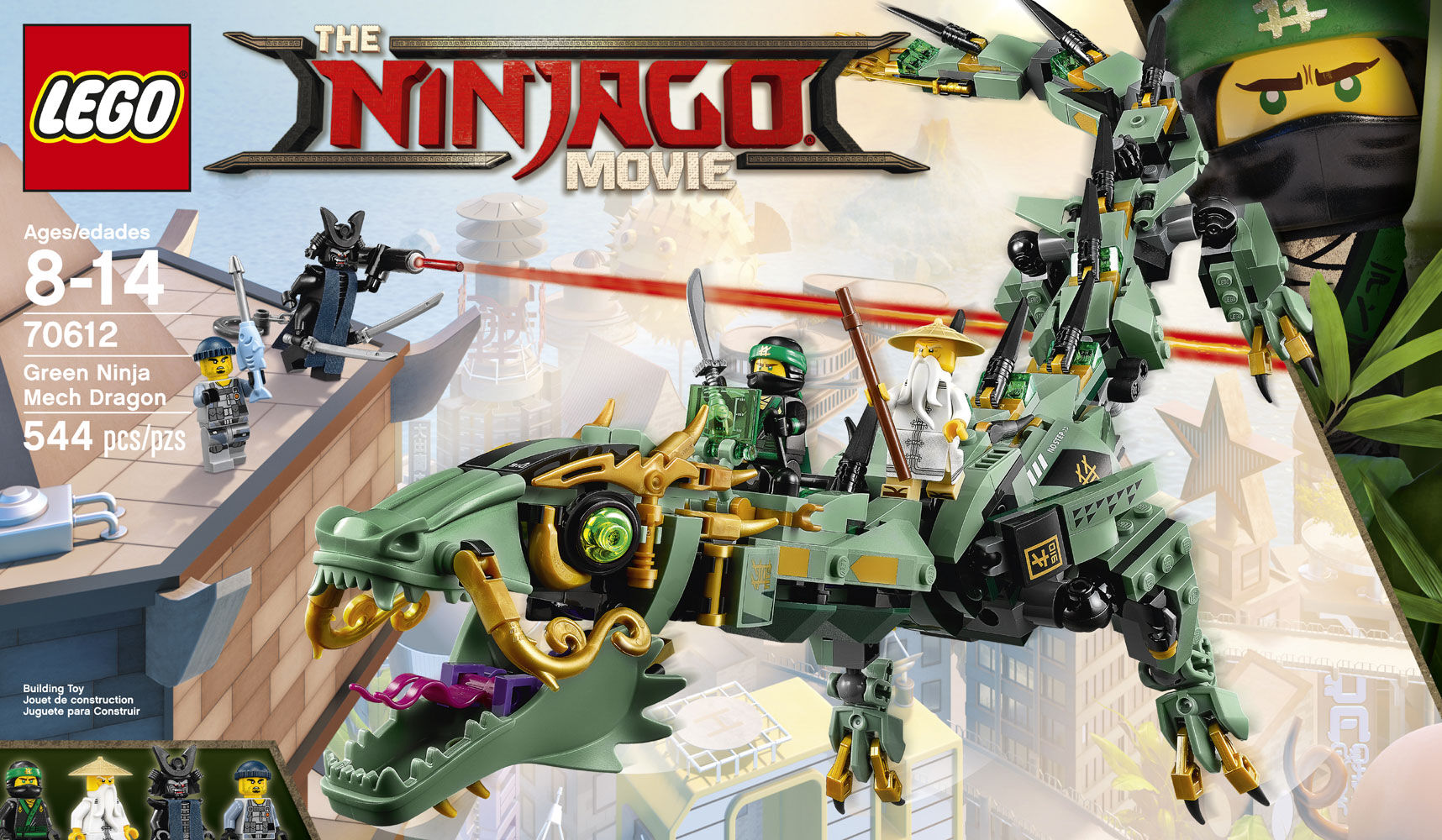 lego 70612 ninjago movie green ninja mech dragon