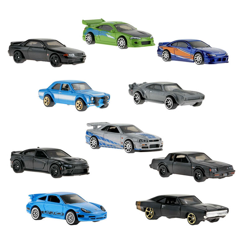 Hot Wheels Fast and Furious Themed 10-Pack