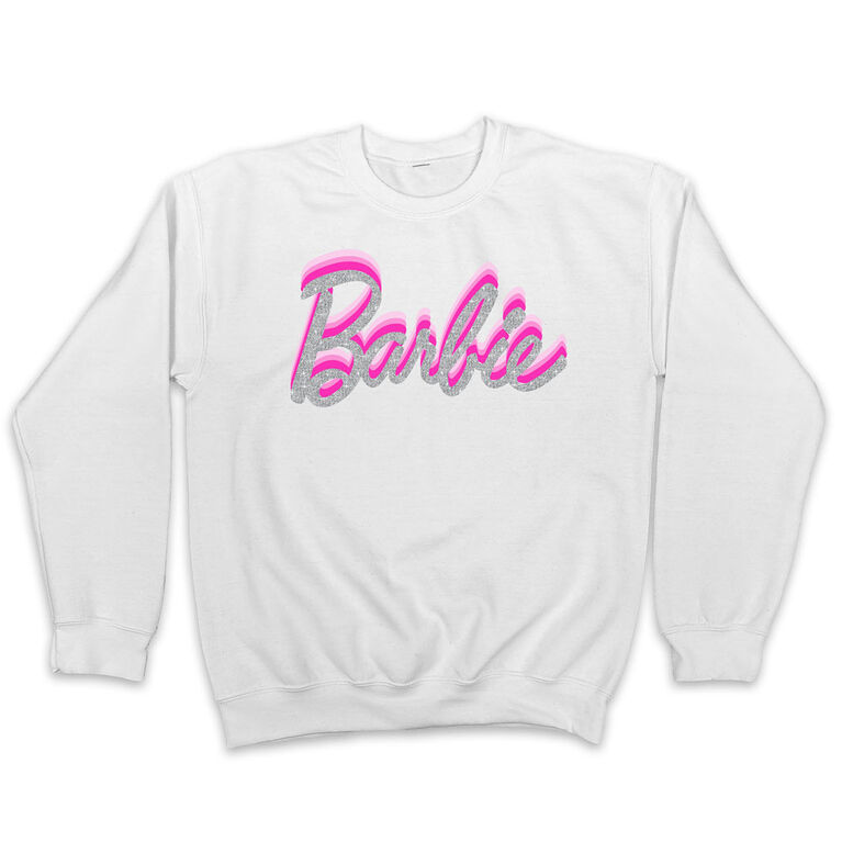 Adult Barbie Fleece Crew - Blanc - L