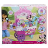 Disney Junior Minnie Mouse Sweets and Treats 2-foot Tall Rolling Ice Cream Cart, 39-pieces, Pretend Play Food Set - R Exclusive