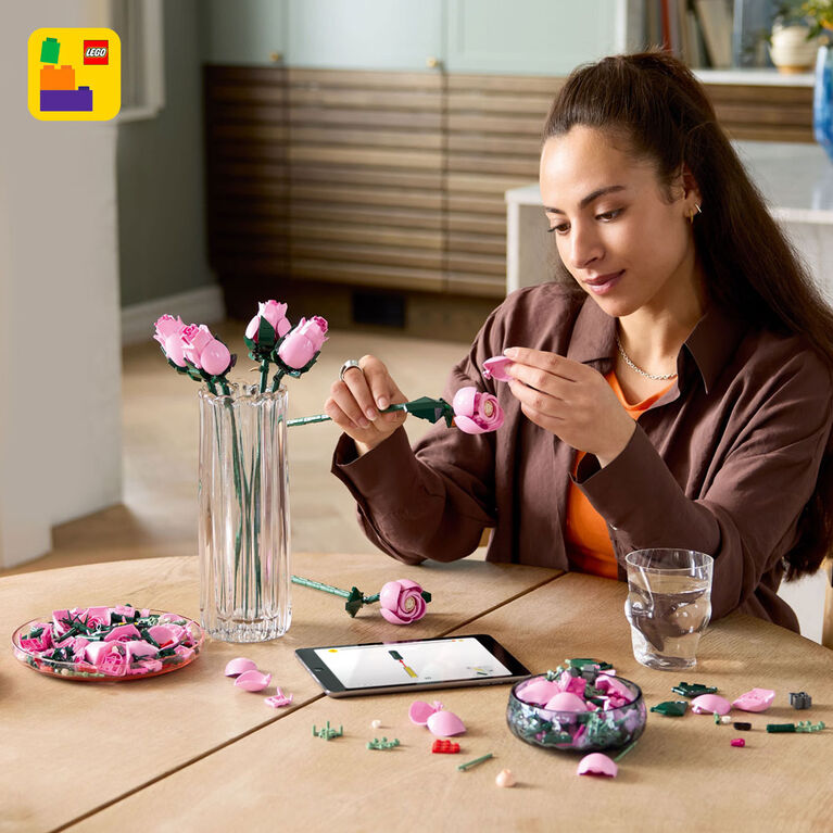 LEGO Botanicals Le Bouquet de Roses Roses, Ensemble de Construction pour Adultes 10374 LEGO Botanicals Le Bouquet de Roses Roses, Ensemble de Construction pour Adultes 10374