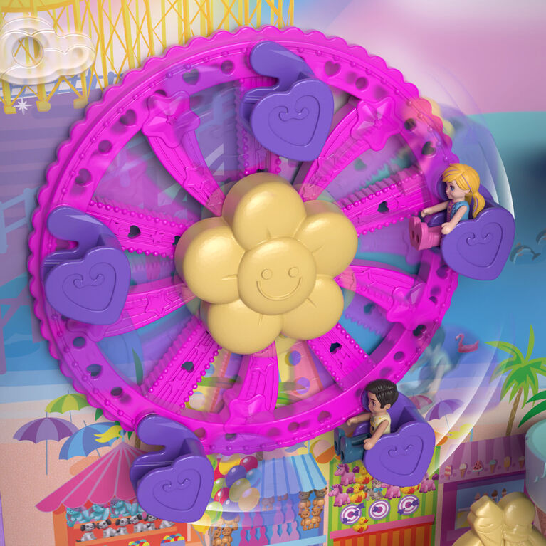 Polly Pocket Dolls Pollyville Resort Roll Away Playset