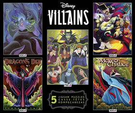 Ceaco Disney Villains 5-en-1 Jigsaw Puzzles
