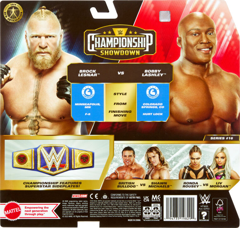 WWE Championship Showdown Brock Lesnar vs Bobby Lashley 2-Pack