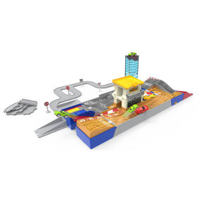 Driven, Pocket 2 in 1 Race Track (80pc), Collapsible Playset with Tracks and Toy Cars