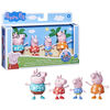 Peppa Pig Toys Peppa's Family Holiday, 4 Vacation-Themed Peppa Pig Figures, Preschool Toys