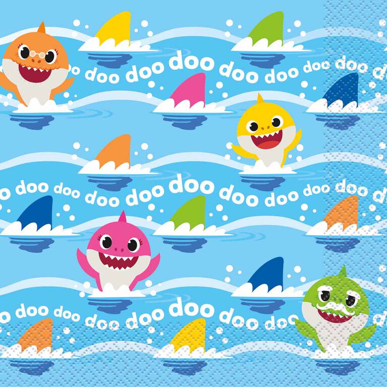 Baby Shark Serviettes de Table, 16un
