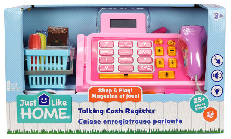 Just Like Home - Talking Cash Register - Pink - English Edition