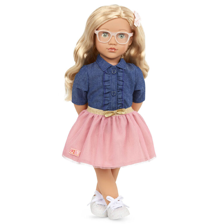 Our Generation - Doll w/Frilly Denim Shirt & Pink Skirt, Emily