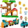 Fisher-Price Little People Wildlife Train & Trek Toddler Gift Set with Animals & Figures