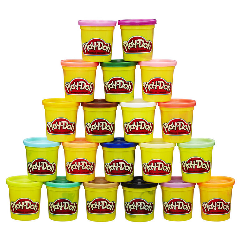 Play-Doh - Super ensemble coloré (20 pots) - Les couleurs et les motifs peuvent varier