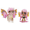Hatchimals Pixies Riders, Wilder Wings Rhythm Rachel Pixie and Tigrette Glider with 16 Wing Accessories