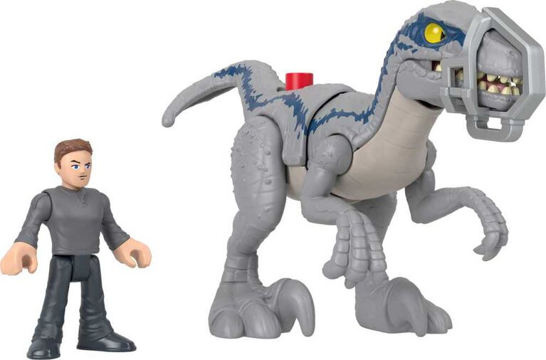 Fisher-Price Imaginext Jurassic World Dominion Blue and Owen Dinosaur Toy Set