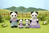 Calico Critters Pookie Panda Family, Set of 4 Collectible Doll Figures
