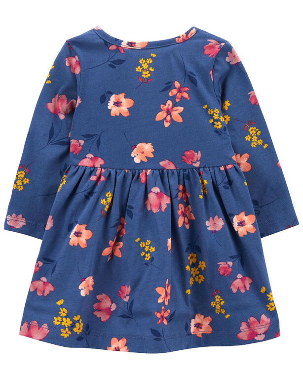 Carter's Butterfly Jersey Dress Blue  6M