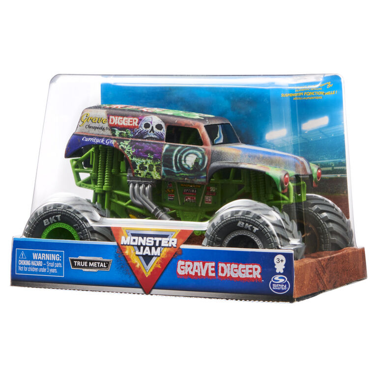 Monster Jam, Official Grave Digger Monster Truck, Collector Die-Cast Vehicle, 1:24 Scale