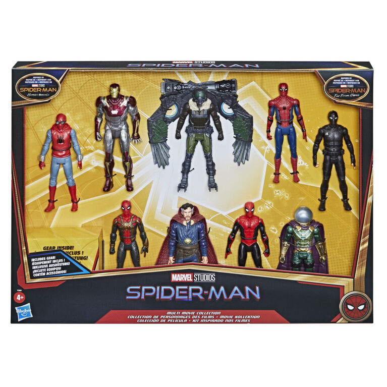 Marvel Spider-Man 6-Inch Figure Multi Movie Collection Pack, 9 Heroes and Villains, 6 Accessories - R Exclusive