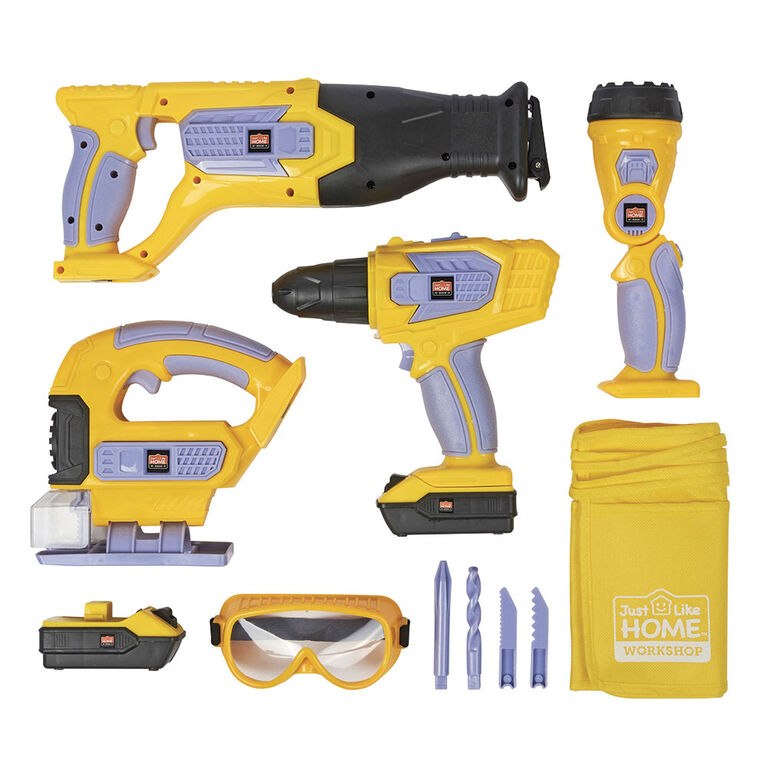 Just Like Home Workshop - Deluxe Power Tool Set 10 Pieces