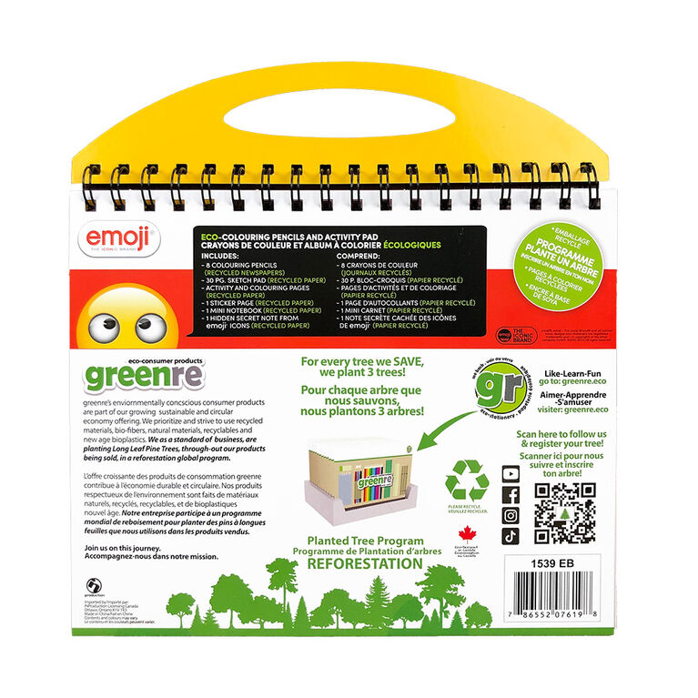 Eco Emoji Brand Travel Colouring Activity