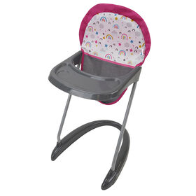 Chaise haute pour poupée 509, Rainbow Fun - Notre exclusivité