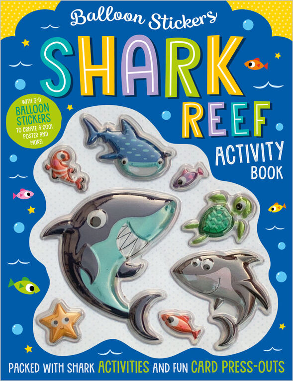 Cahier d'activités sur les récifs de requins et autocollants de ballons - Édition anglaise