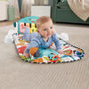 Fisher-Price Glow and Grow Kick & Play Piano Gym Baby Playmat with Musical Learning Toy, Blue English Edition