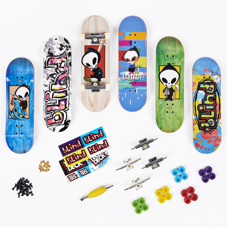 Tech Deck, Sk8shop Fingerboard Bonus Pack, Collectible and Customizable Mini Skateboards (Styles May Vary)