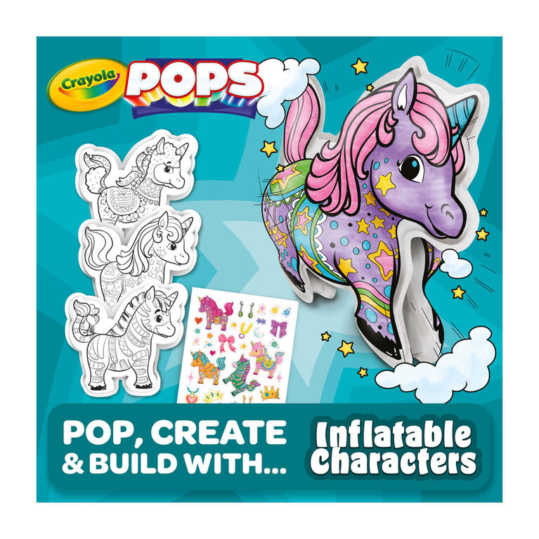 Ensemble d'activités de personnages gonflables Crayola POPS 3D, Licornes