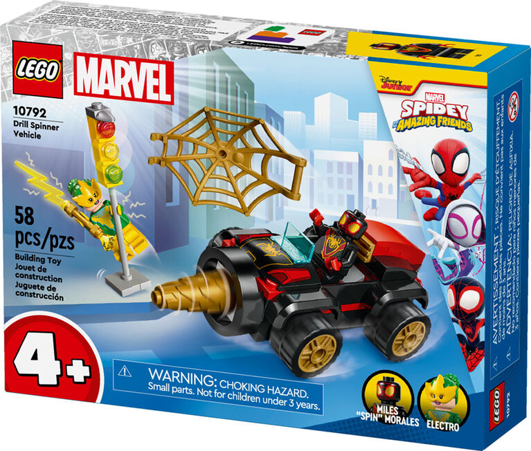 LEGO Marvel Drill Spinner Vehicle Easter Gift for Kids 10792